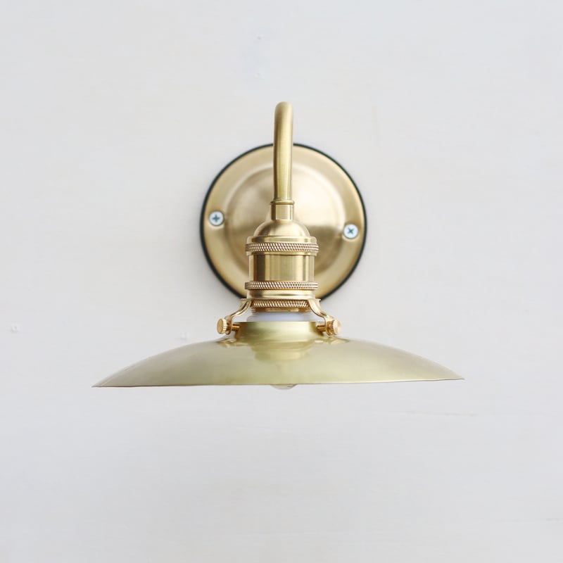 真鍮のエントランスシェードランプ E17お皿型 真鍮素地 | WATO