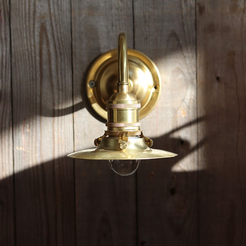 真鍮のエントランスシェードランプ E17お皿型 真鍮素地 | WATO