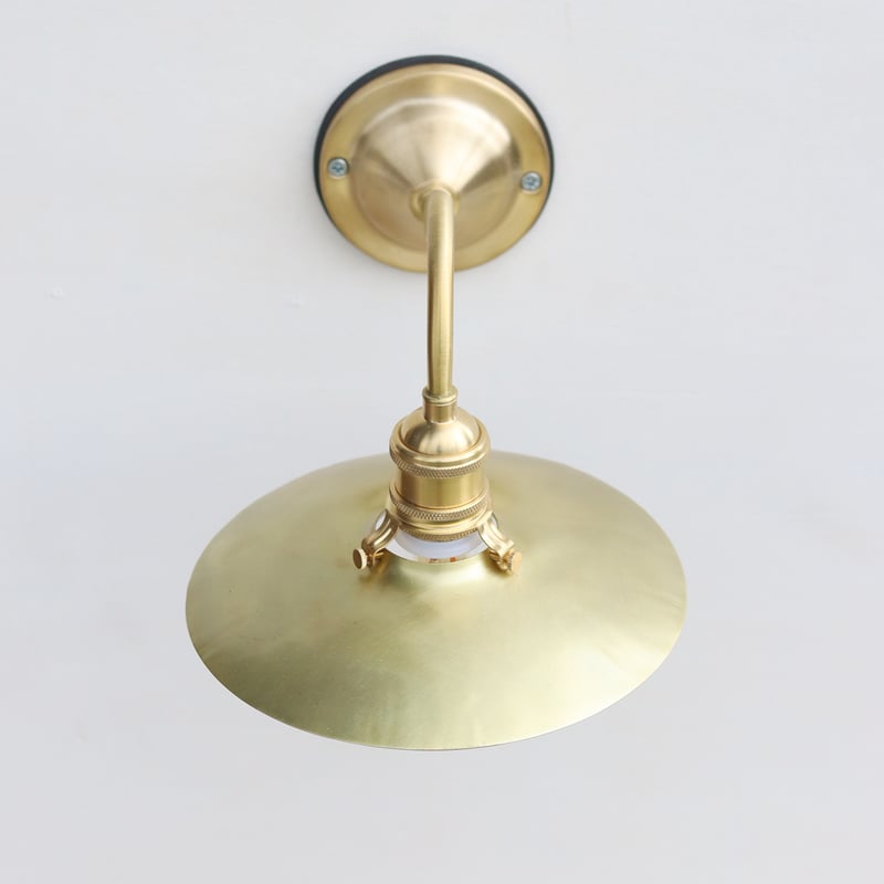 真鍮の都 [CHRBB] 真鍮のエントランスシェードランプ E17お皿型 真鍮素地 | WATO