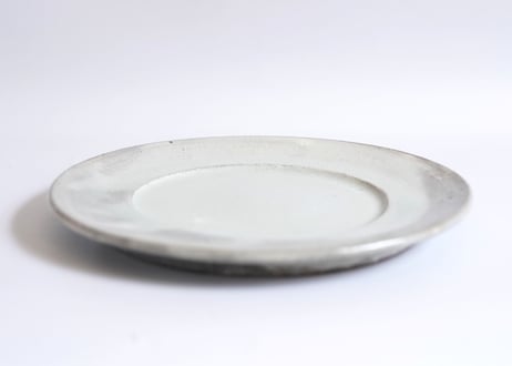 八12　古粉引　６寸三島リム皿