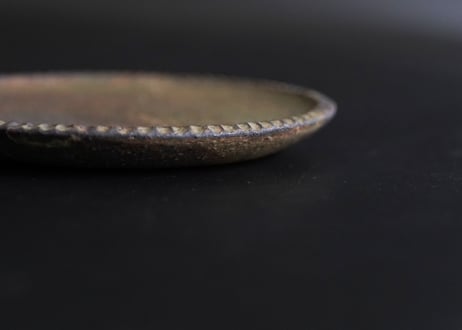 園 : 小皿　ミルグレイン　黄マット