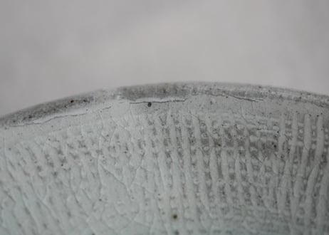 八12　古粉引　８寸三島リム皿
