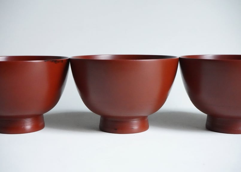 杉田明彦　鼓椀　小　汁椀 2点 杉02 : 鼓椀 小 / 赤 | ヨリフネ