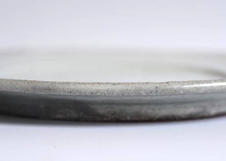 八12　古粉引　８寸三島リム皿