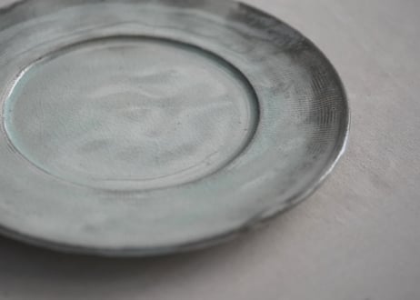 八12　古粉引　８寸三島リム皿