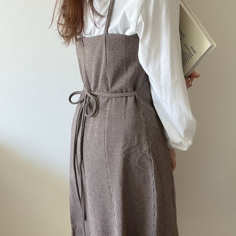【予約】back ribbon cami onepiece