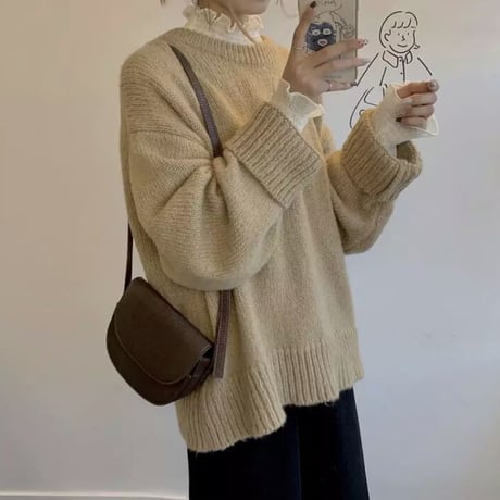 【予約】ruched sleeve sheer turtleneck