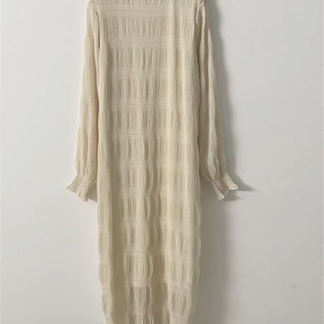 【予約】gathered chiffon long dress