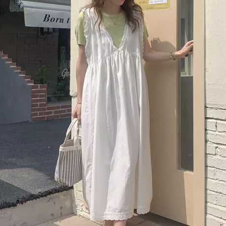 【予約】apron onepiece