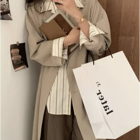 【予約】striped long shirt