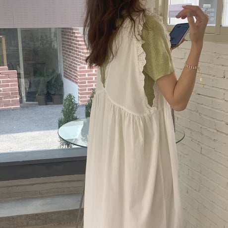 【予約】apron onepiece