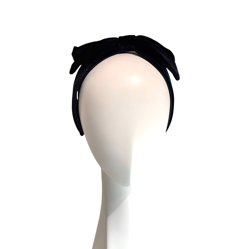 Jennifer Ouellette／Velvet Center Bow ヘアバンド(ブラック
