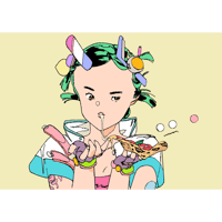 ポストカード   2)Pizza