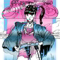 Risograph Print  03Ponytai（リソグラフ03ポニーテール）