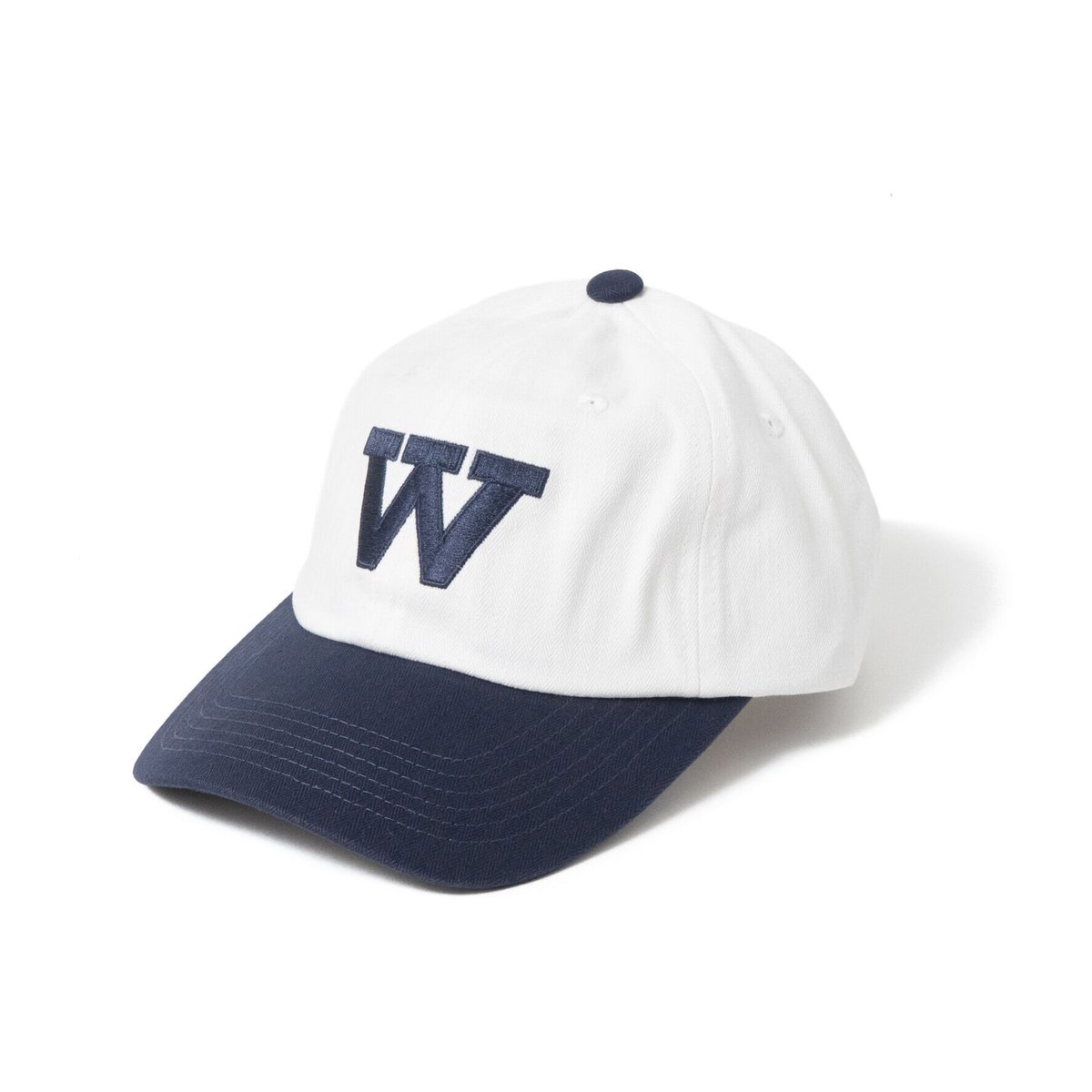 LOGO CAP WHITE×NAVY | What's up ?