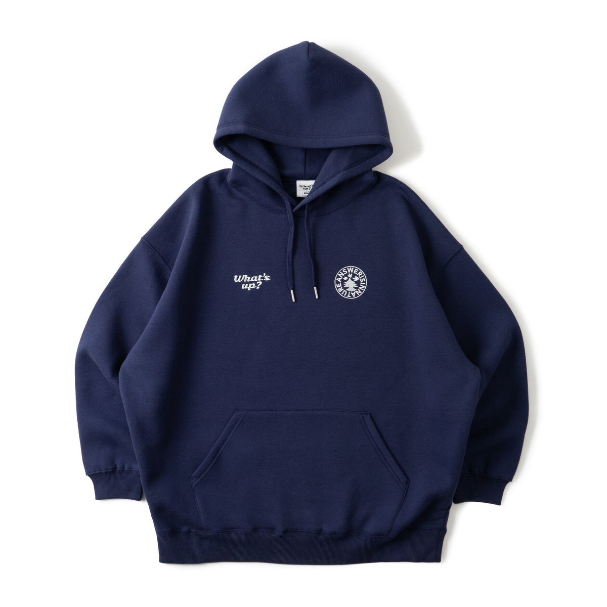 CIRCLE LOGO HOODIE NAVY | What's up ?