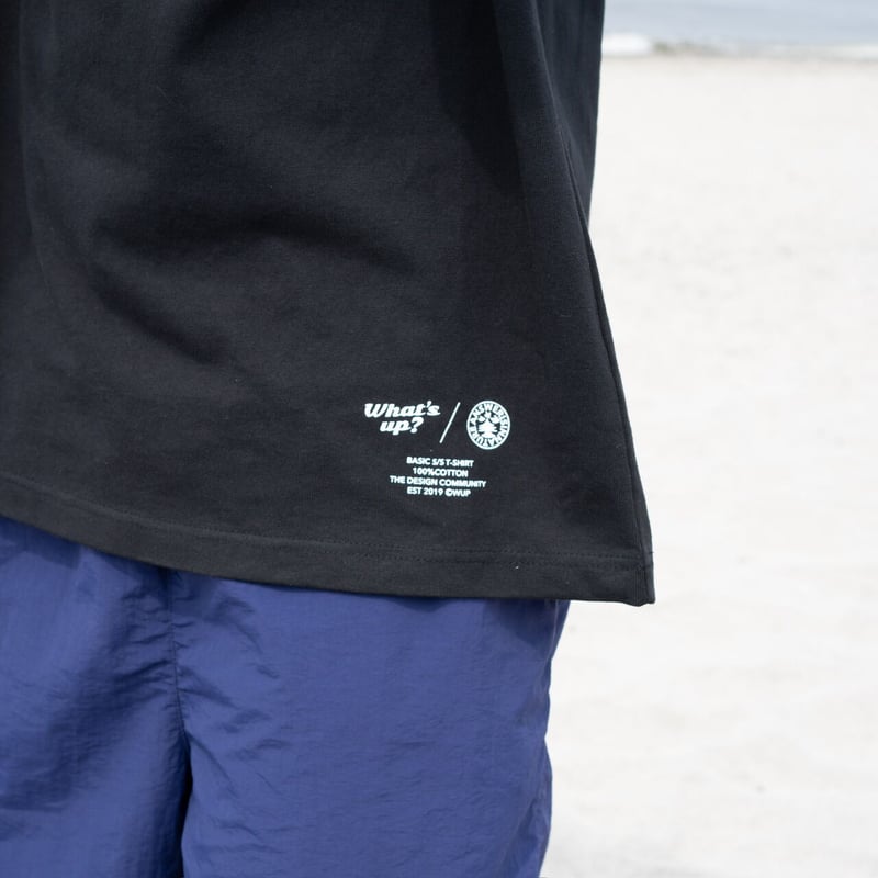 BASIC S/S TEE #2 BLACK | What's up ?