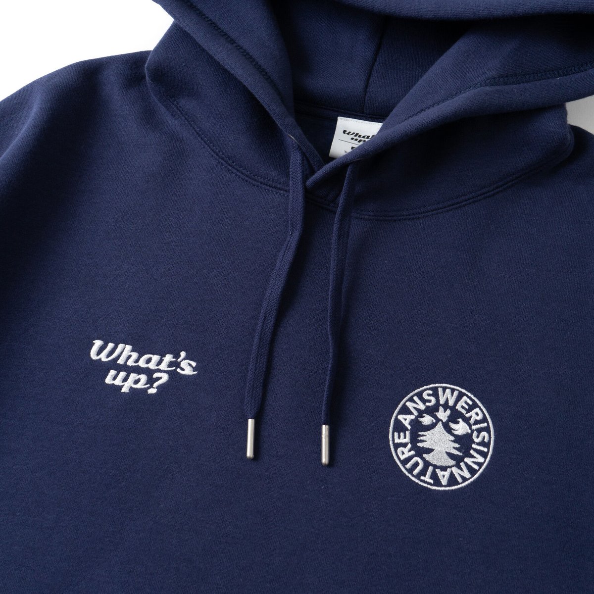 CIRCLE LOGO HOODIE NAVY | What's up ?