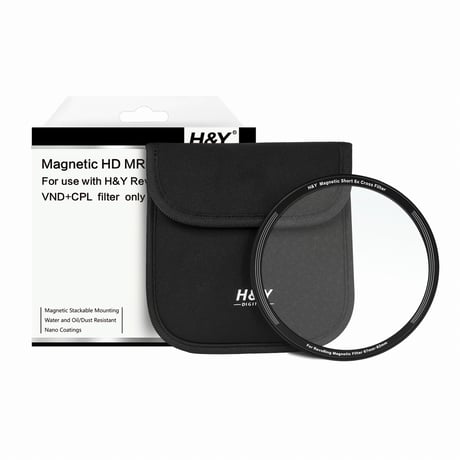 Clip-on Magnetic Short 6x Cross for REVORING 67-82mm（フィルター一体型REVORING専用）