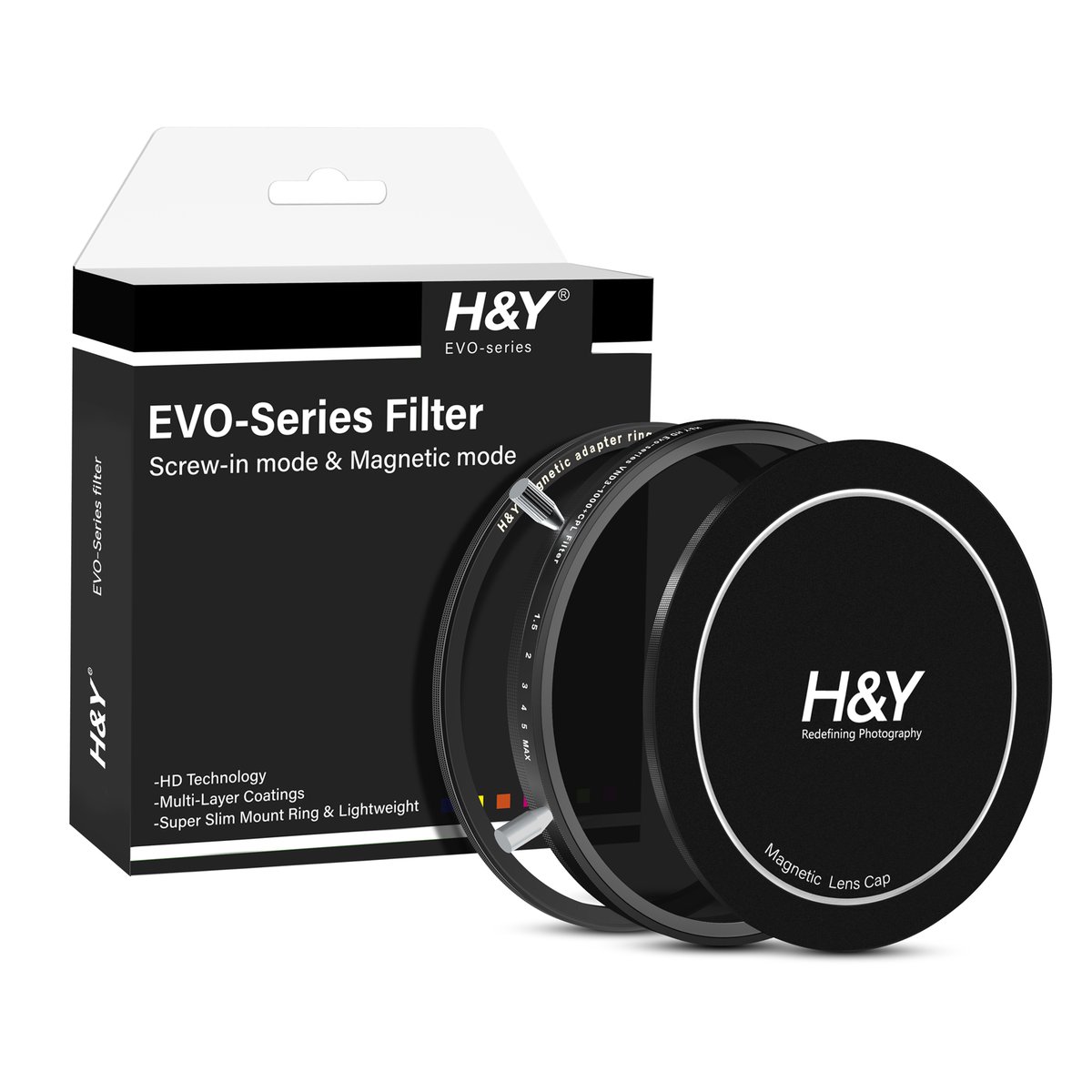 H&Y HD EVO-series ND3-1000+CPL フィルター Kit｜可変ND＋C