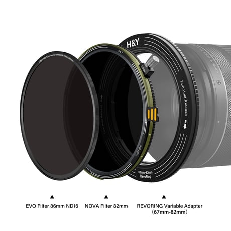 H&Y Nova REVORING Filter Kit ｜ NOVAフィルター＋フロントフィルター＋可変ステップリング セット