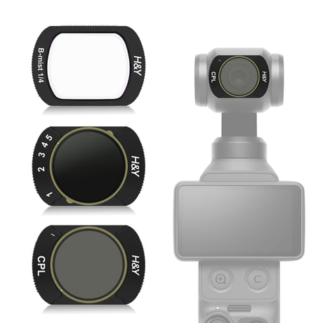 H&Y OSMO Pocket 3/4 用 可変NDフィルター ブラックミスト CPL 3種セット オズモポケット3/4 対応