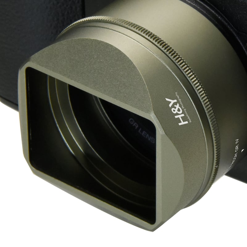 H&Y レンズフード RICOH GR lV 対応 アルミ削り出し ※要アダプター