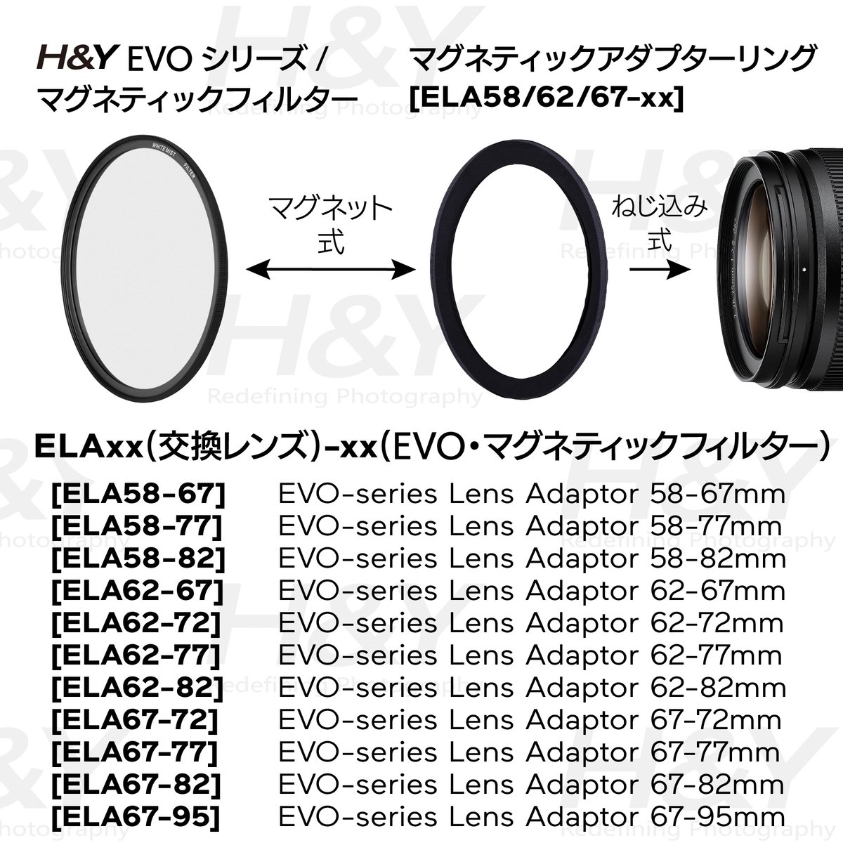 EVO Magnetic Adapter Ring (ステップアップリング) | H&Y Fi EVO Magnetic Adapter Ring (ステップアップリング) | H&Y Fi