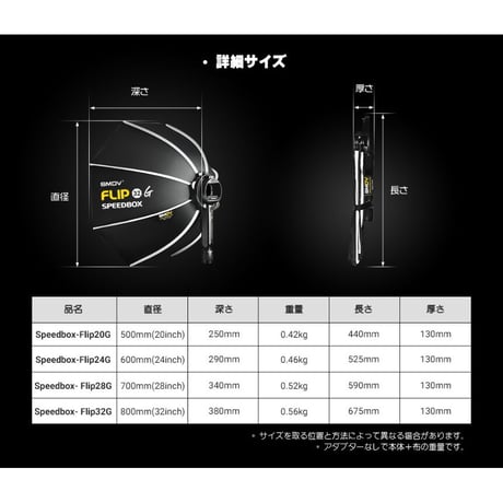 [H&Y x SMDV]  Speedbox-Flip32G Softbox (80cm)