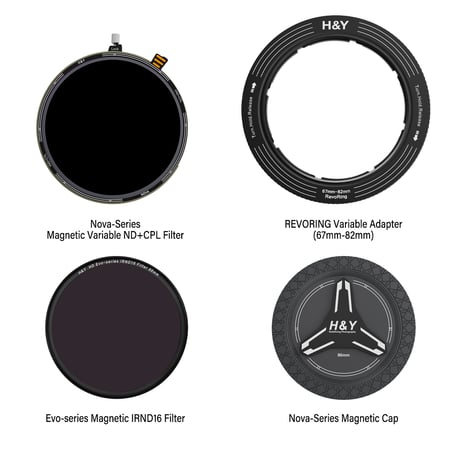 H&Y Nova REVORING Filter Kit ｜ NOVAフィルター＋フロントフィルター＋可変ステップリング セット