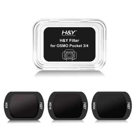 H&Y OSMO Pocket 3/4 用 NDフィルター ND8 ND16 ND64 セット DJI オズモポケット3/4 対応