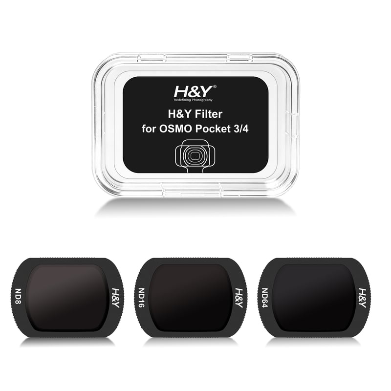 H&Y OSMO Pocket 3/4 用 NDフィルター ND8 ND16 ND64 セット
