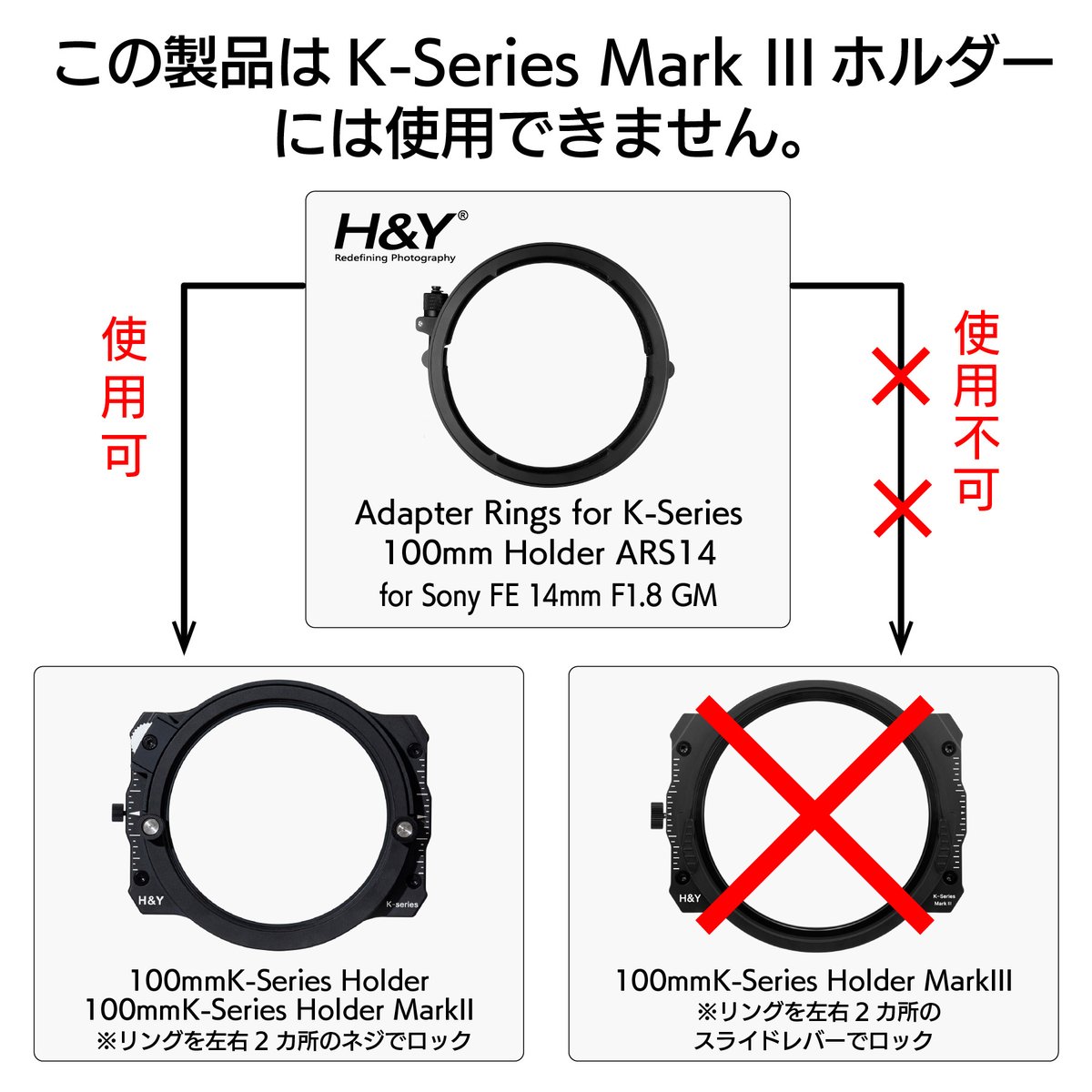 Adapter Ring for Sony FE 14mm F1.8 GM フィルターホルダ