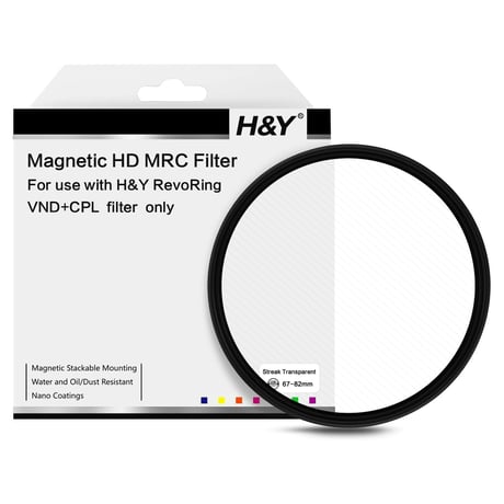 Clip-on Magnetic Streak Streak Transparent for REVORING 67-82mm（フィルター一体型REVORING専用）