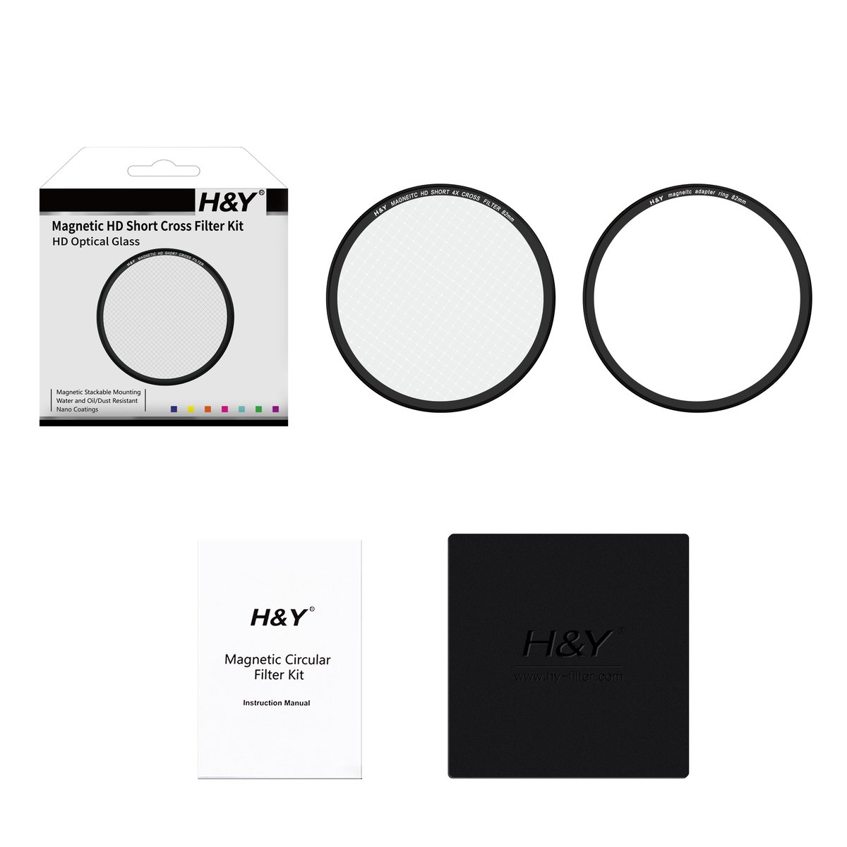 Magnetic Short 4x Crossフィルター Kit 82mm
