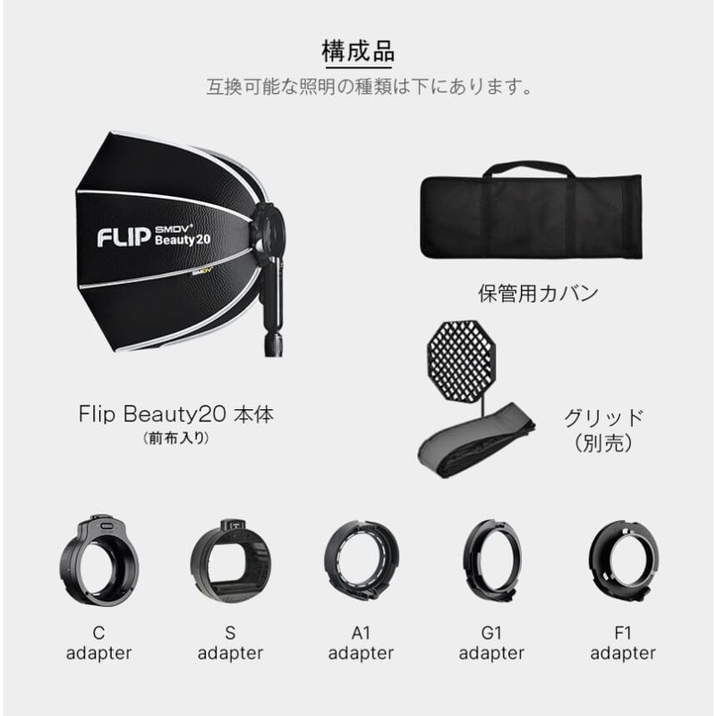 H&Y x SMDV] FlipBeauty20ビューティーディッシュ Softbox (