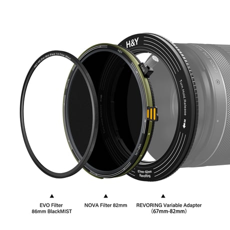 H&Y Nova REVORING Filter Kit ｜ NOVAフィルター＋フロントフィルター＋可変ステップリング セット