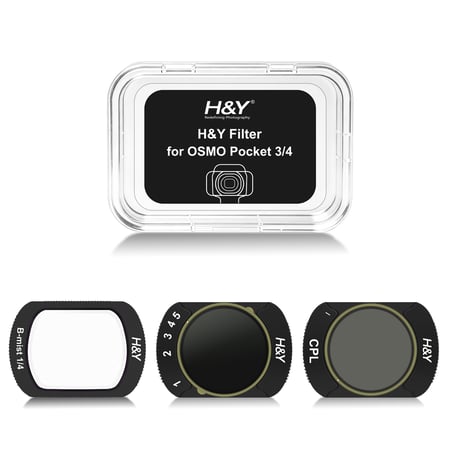 H&Y OSMO Pocket 3/4 用 可変NDフィルター ブラックミスト CPL 3種セット オズモポケット3/4 対応