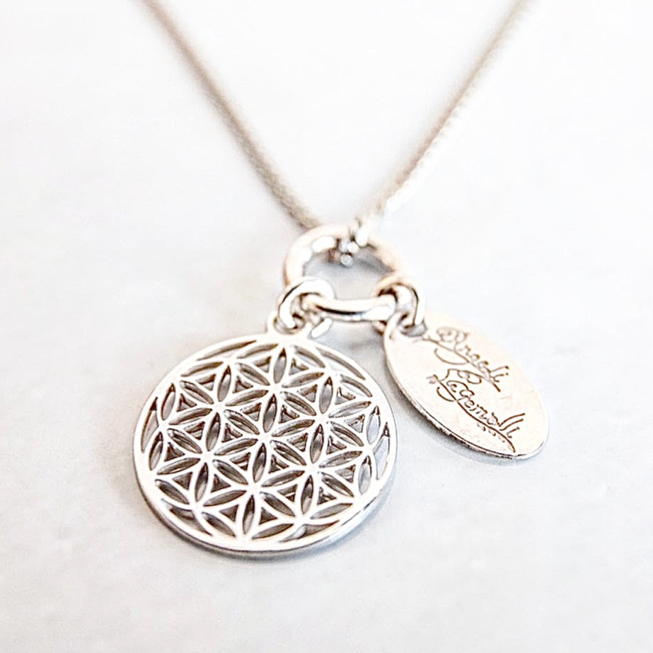 白蝶貝　フラワーオブライフ　ネックレス 夜光貝アクセサリー/gscarving.accessories