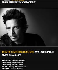 CHRIS CORNELL Live MSN In Concert Seattle 05.08.2007 DVD