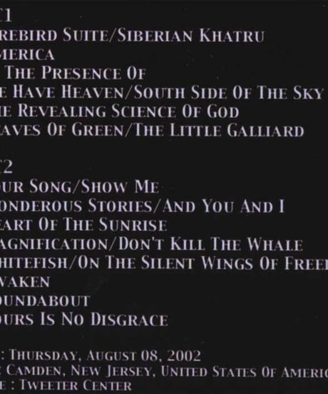 YES THE MAGNIFICENT FIVE 2002 DVD