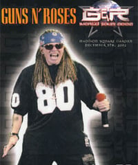 GUNS N' ROSES MADISON SQUARE GARDEN DECEMBER 5TH 2002 DVD