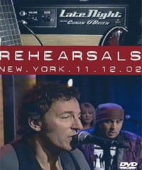 BRUCE SPRINGSTEEN CONAN O'BRIEN SHOW REHERSALS NEW YORK 11.12.02 DVD