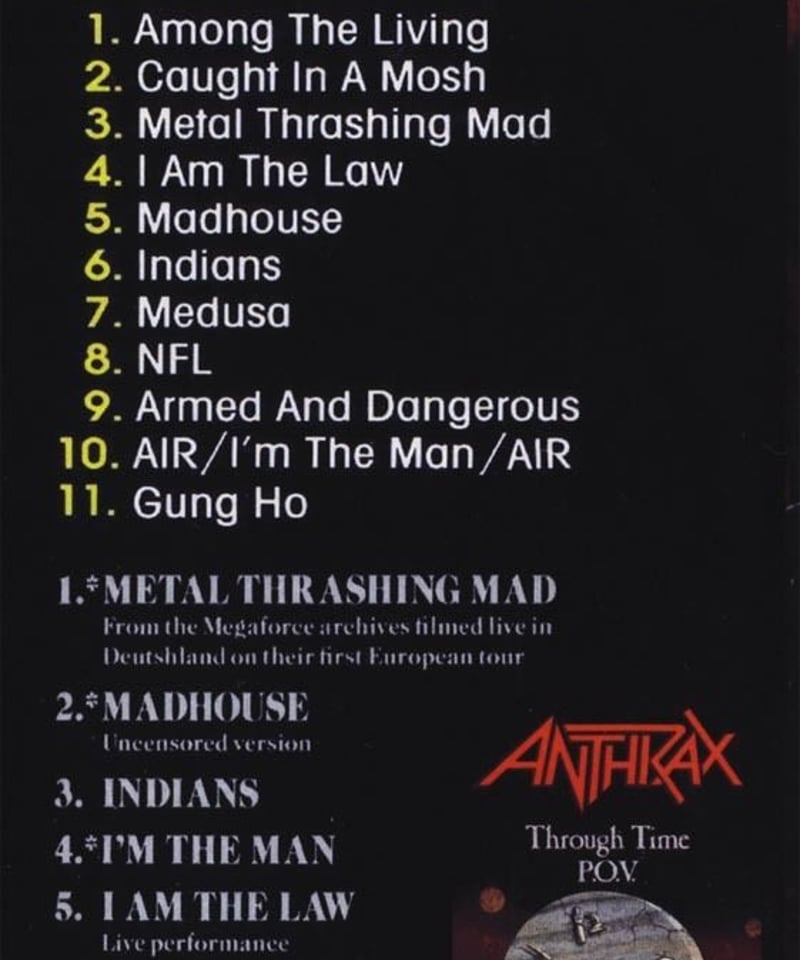 ANTHRAX OIDIVNIKUFESIN N.F.V. DVD | ROCK TODAY  