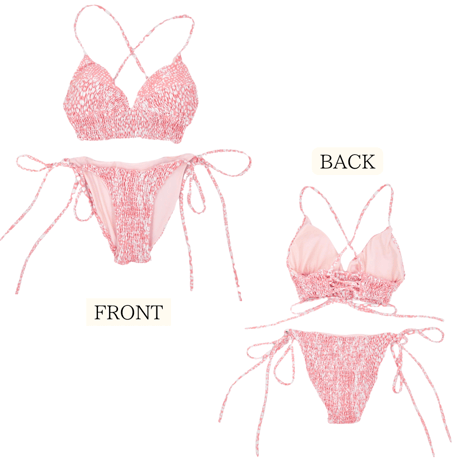 即納 BABY PINK［Triangle shirring］#D002