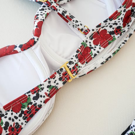 即納 【Sun’sLife×Shiho 】Hibiscus bandeau bikini Designed by Shiho