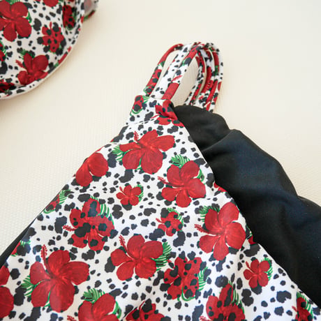 即納 【Sun’sLife×Shiho 】Hibiscus bandeau bikini Designed by Shiho