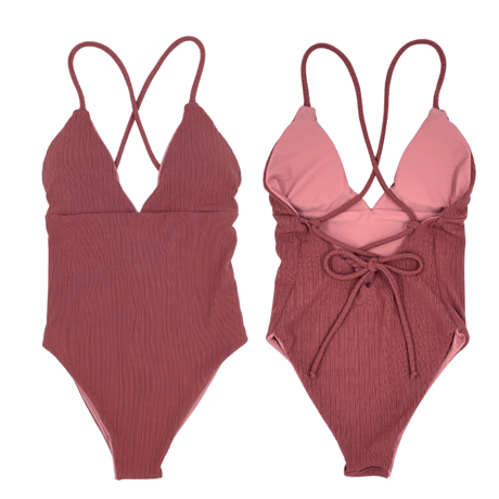 即納 Marsala Rib［Back open one-piece］#E035