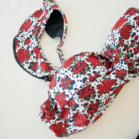 即納 【Sun’sLife×Shiho 】Hibiscus bandeau bikini Designed by Shiho