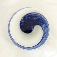 【再生ガラス工房てとてと】青墨平皿　大